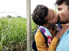Indian Forest Outdoor Jungle sugarcanel field Kissing.