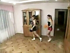 Twin cheerleaders