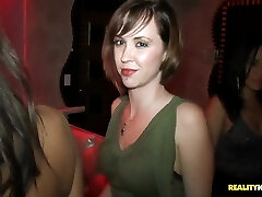Pretty chicks become nasty during a party