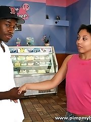 Sexy black teen enjoys getting fucked hard from behind