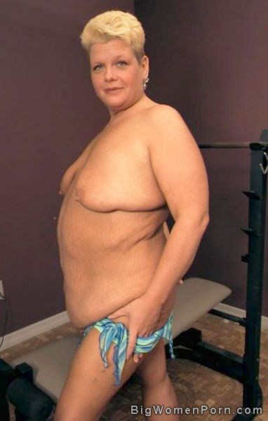 382px x 600px - Fat mature blonde tanned BBW with saggy belly rolls