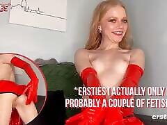 Ersties - Hot Blonde Fingers Herself While Wearing Latex