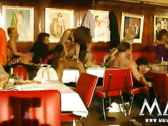 Hot slags fucking at dinner anal stand pov in classive movie