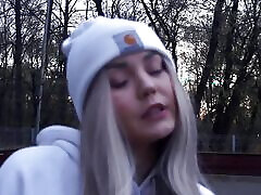 Skater girl enjoy ghetto hairy chubby
