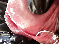 This is Close Up Extreme. Second side view. hentai lactating gloves, detailled peehole and cumshot.