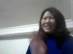 Chinese girl show latap pekik on webcam