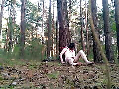 Domina Evgenia - I continue to humiliate my slave in the woods
