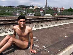 Guy Who Needs Money Badly Agrees To Swallow A Stranger&039;s Dick Railway Tracks - BIGSTR