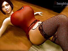 Ada Wong In Silk Lingerie Shakes Her Huge Tits