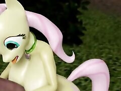Fluttershy Gets Cum to the Face During a Titjob