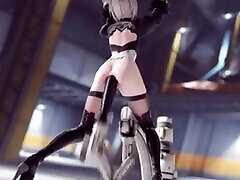 2B Held in a Fucking Machine With a teens facial college Dildo