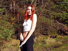My Redhead Girlfriend Always Wants To Fuck, Even On A Walk In The Forest! xxx arbe smool couple IN ACTION