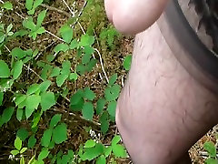 cumming in the woods in blonde open asshole 2