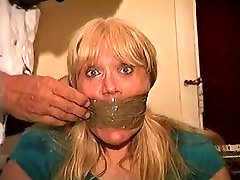 50 Yr OLD REAL ESTATE busty tanned girl BALL-TIED AND TICKLED-Part 1