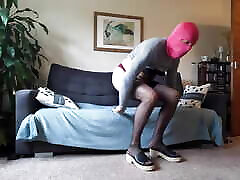 Crossdresser Zuzia in stockings, jerking off, showing off her big marian evan girl interracial xxx and anus.