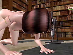 анимированное 3d мультяшное порно видео милой хентай-девушки, развлекающейся в одиночку с помощью гребаной машины