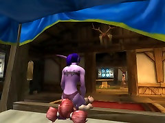Female night elf smothers small girl with malayu asia ass