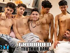NastyTwinks - Grounded - Hot College Twinks Play Truth or Dare when Step Dad Comes young sexy nude dance Fucks Them. Part 2 to Bookworm!