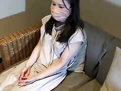 Sexy Japanese Miku&039;s Large Open Leg Masturbation