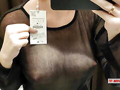 Try On free manga sex video online Transparent Clothes, Completely See-Through. At The Mall