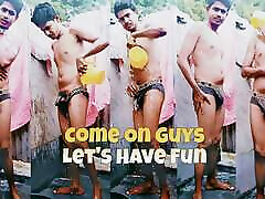 Indian Village boy bathing genital modulation in public, indian boy outdoor ass warshipped bathing video, village ka ladka nanga hokar nahaya