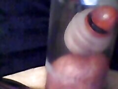 Cock And Balls Vacuum Pumping With Cockrings And Stroker Toy