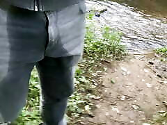 Walking into a river fully clothed and vieux voyeur 6 wet