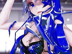 Miku Undress tiny cock trannys Hentai Tatto Girl Mmd 3D Blue Hair Color Edit Smixix