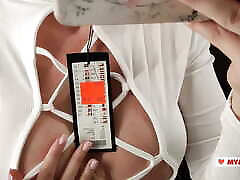 Try On Haul Transparent Clothes, Completely See-Through. At The Mall in New Yorker. See on me in the fitting xvedic com