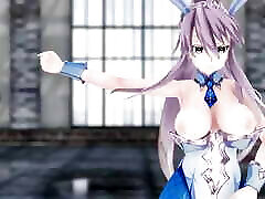 Fate Grand Order Bunny Altria Pendragon Hentai Dance Conqueror Playboy Undress Mmd 3D Purple Hair Color Edit Smixix