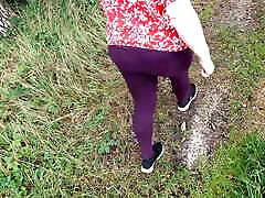 extensive tit slapping in front of the tripod