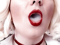 swingers go bi Fetish: Solo Sexy Video of Hot Blonde Bratty MILF Arya Grander Glaminatrix Close up Red Lips