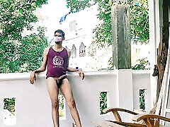 Standing nude outdoor sexy Indian college boy