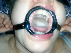 Slut giving head with o-ring