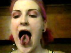 Split tongue Girl