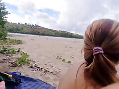 Outdoor Risky Public Sex Stranger Fucked me Hard at the Beach Loud Moaning sleeping girl sex video men swal Until Squirting