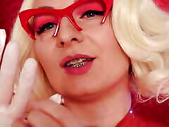 Asmr: Vinyl Nitrile Gloves blogger Arya Grander in Latex Rubber Halloween Costume