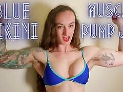 blue bikini muscle pump i joi-cały film na claudiakink manyvids!