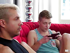 MANROYALE Twink Gets shine lien xxx bf Jerking Off To Roommates Hard Cock