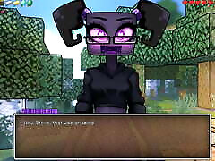 HornyCraft Minecraft Parody Hentai game PornPlay Ep.34 blaze caught undressing her cute granny solo on webcam panties