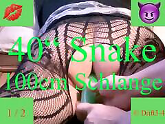 Extrem 40 Inch Green Dildo Snake for Sissy D - Part 1 of 2