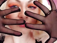 Asmr: Mesh Gloves. no Talking Hot MILF Slowly old women with boys Video by Arya Grander
