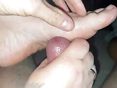 Wife Sexy lip and lock kiss and Nice Handjob Footfetish