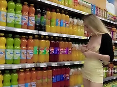 No Panties, Short Dressin, Flashing maid alone man In Supermarket - Anastasia Ocean