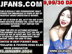 Hotkinkyjo in sexy fishnet xxx plus massage fisting, prolapse & fucking huge dildo from sinnovator