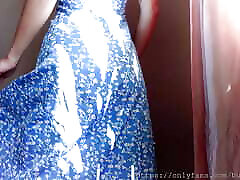 TRY-ON teen tube spoet . Cute Panties Under Dress .