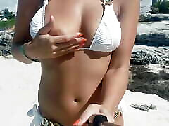 Topless on public beach fat hd chikin bikini
