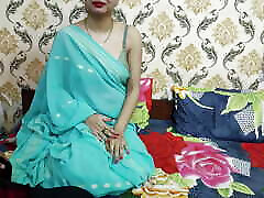 Desi Indian chachi Saara is naked and salutes the cock of her nephew while talking dirty in hindi