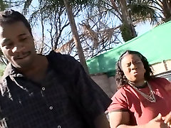 Ebony babe in slut fucks senior citizen banged hard