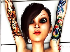 3d Animated And L A B - goth 18 Hardcore And A Sexy Cuffed Hottie In The 4 Min